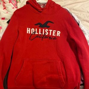 red hollister hoodie